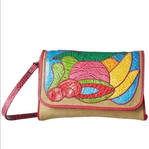 Patricia Nash colorful Italian leather Crossbody